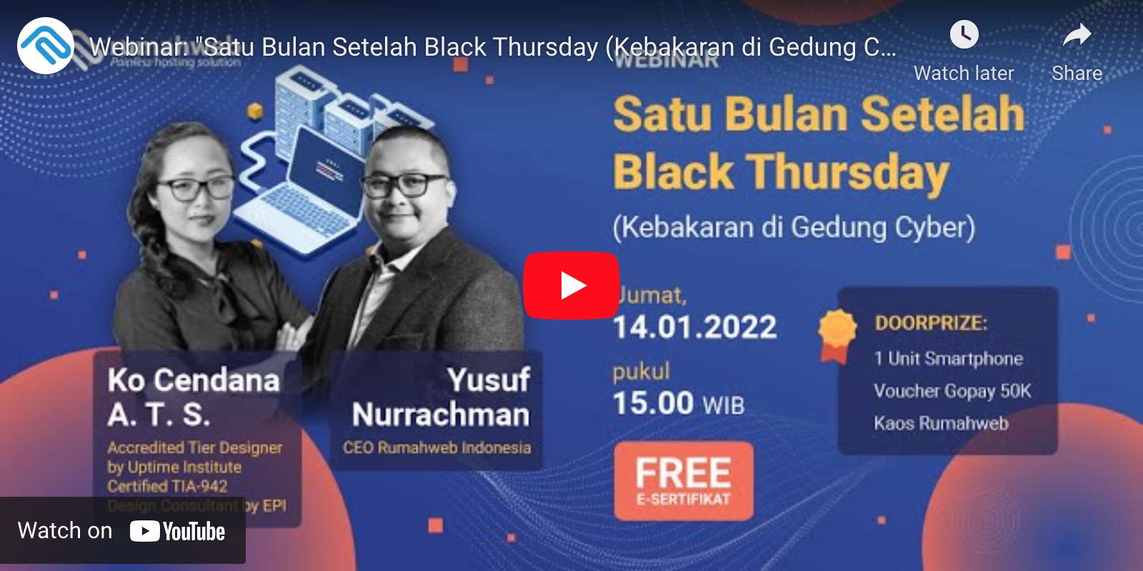 Video Webinar Satu Bulan Setelah Black Thursday