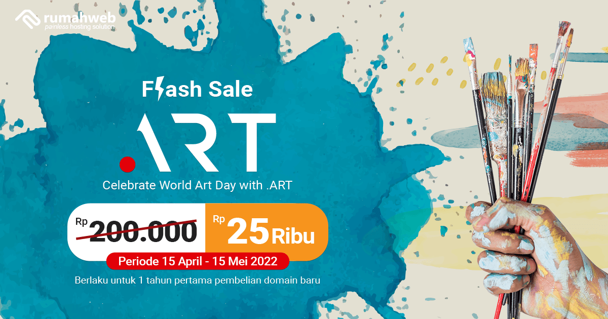 Flashsale domain .ART di bulan April dan Mei