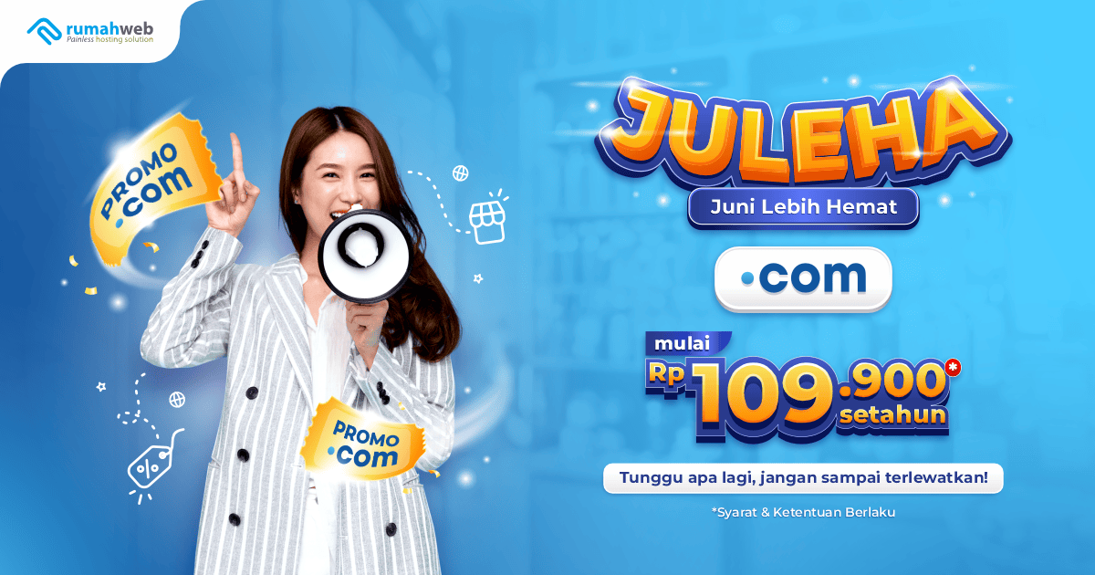 Dapatkan Domain .COM Murah untuk Anda!