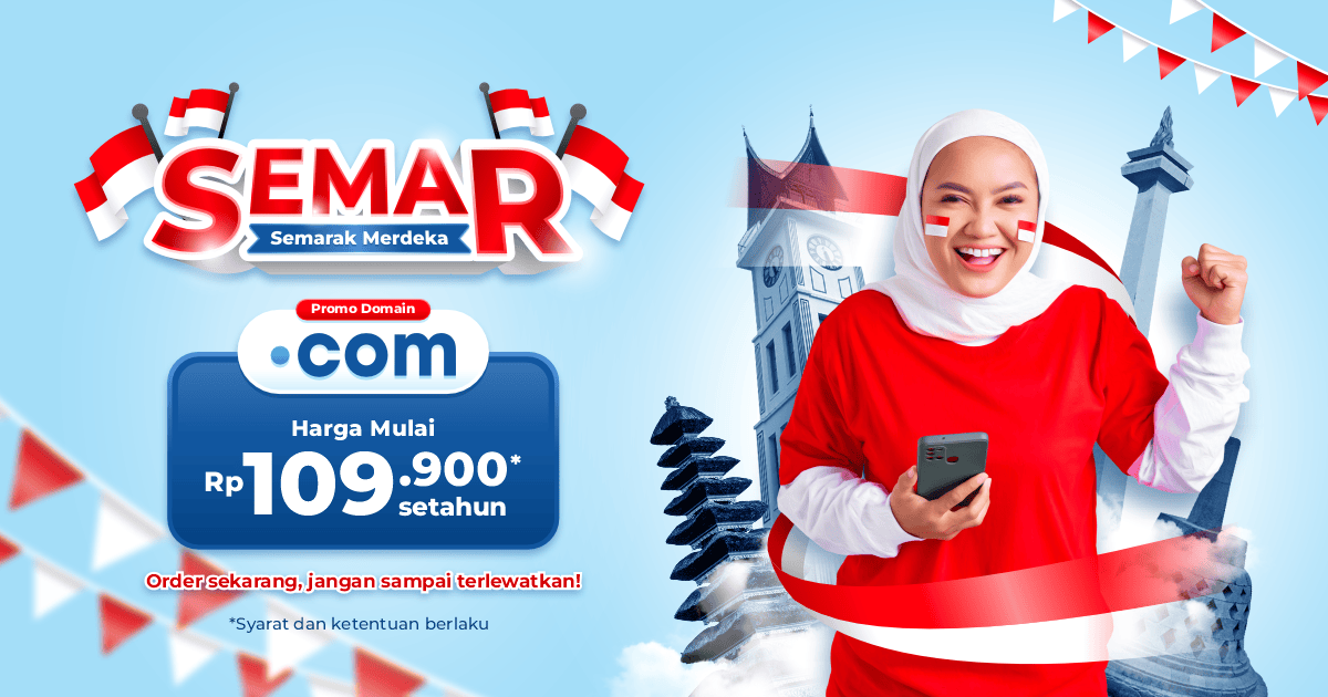 Semarak Merdeka: Nikmati Diskon Domain .COM Hemat untuk Anda!