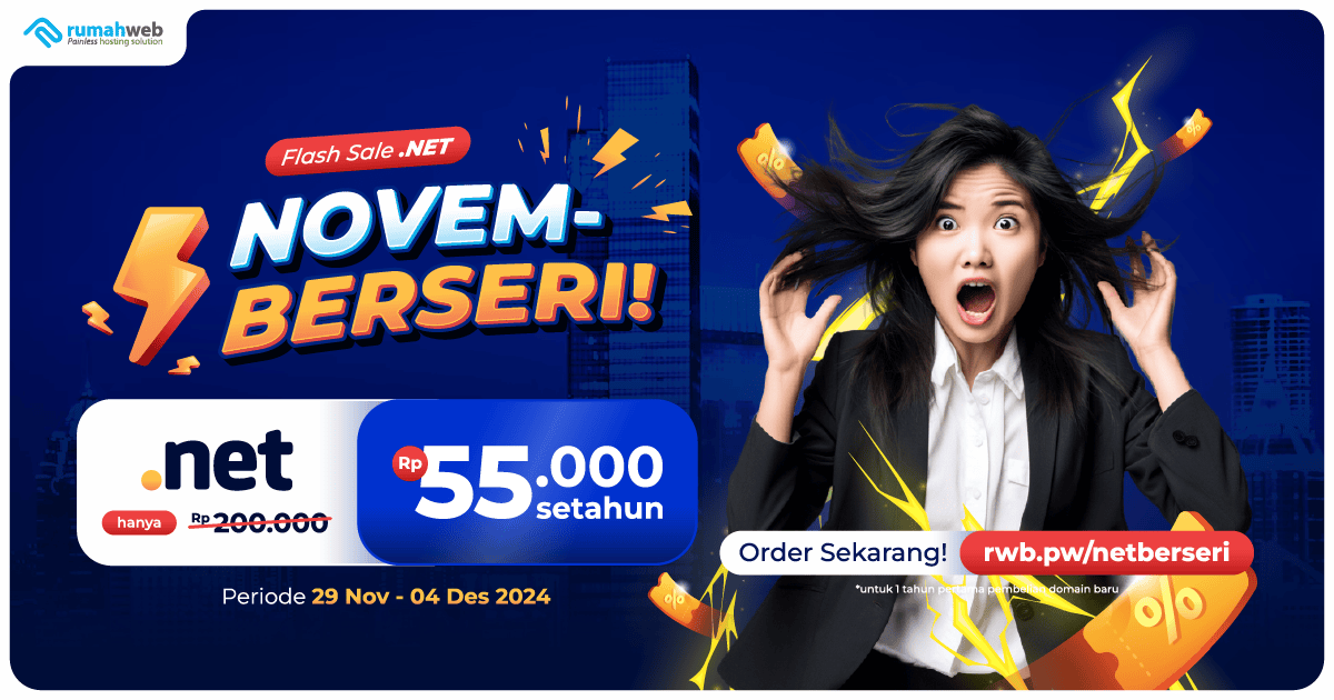 Makin Hemat dengan Domain .NET Hanya 55 Ribu di Bulan November!
