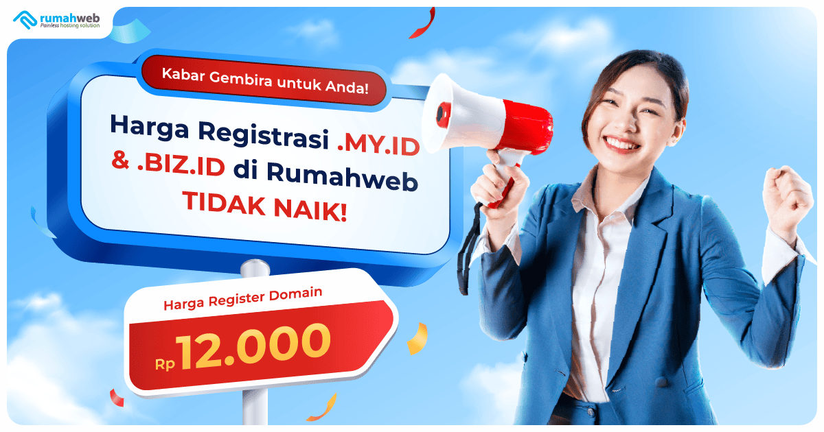 Harga Tetap Spesial untuk domain .MY.ID dan .BIZ.ID di Rumahweb