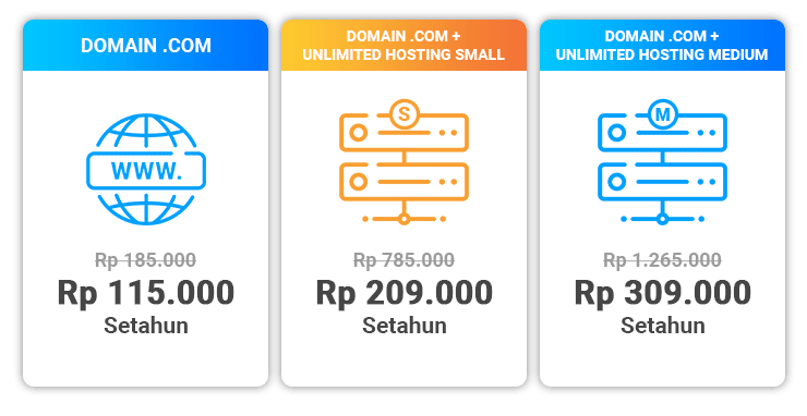 Pricelist domain .COM Hemat
